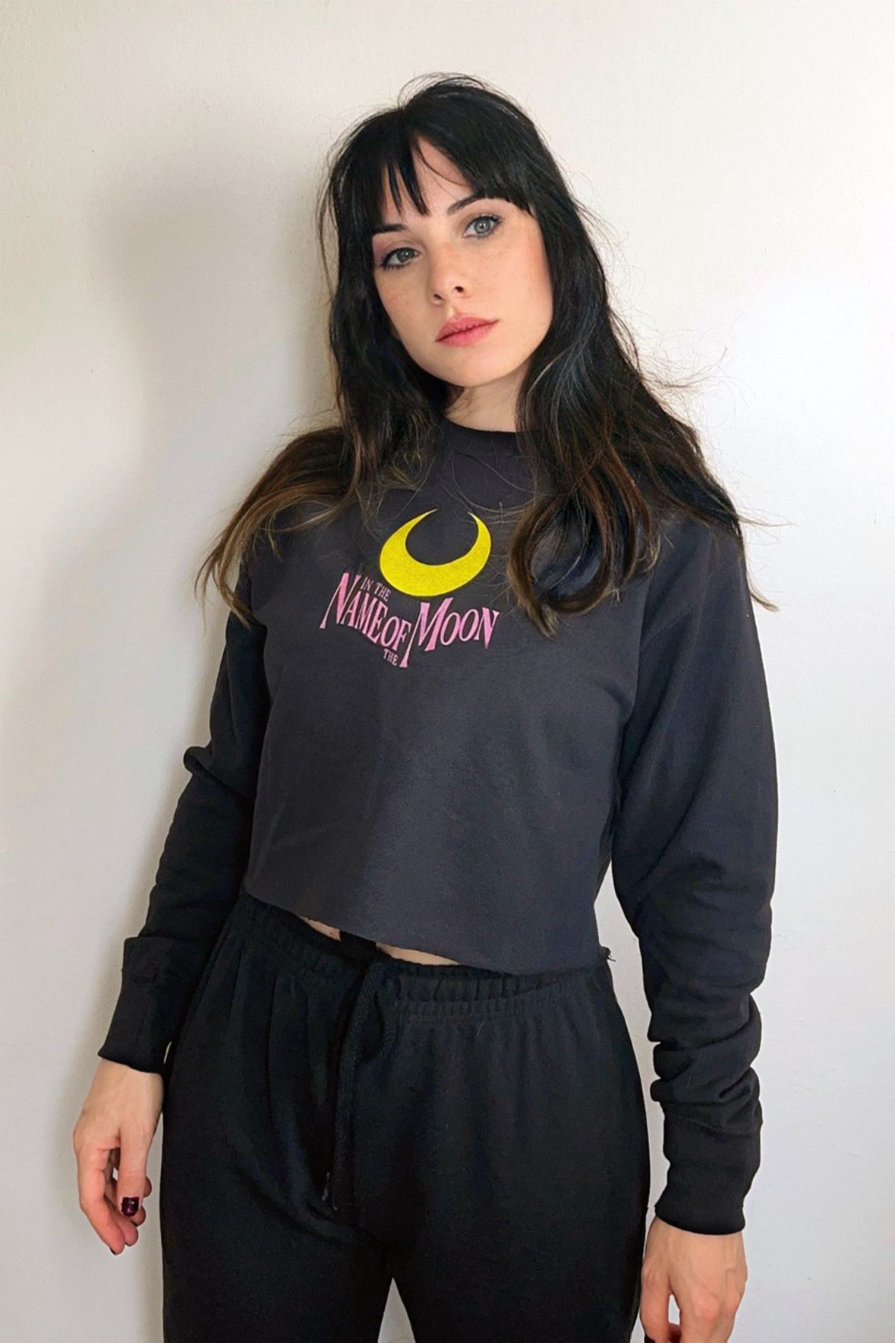 In the Name of The Moon Crop Sweat Top - librastyle